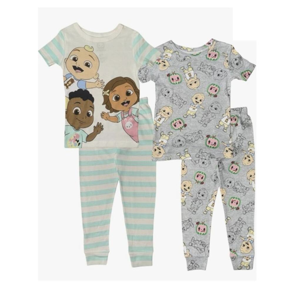 CoComelon Toddler Boys' 4-Piece Snug-fit Cotton Pajamas Set- 5T